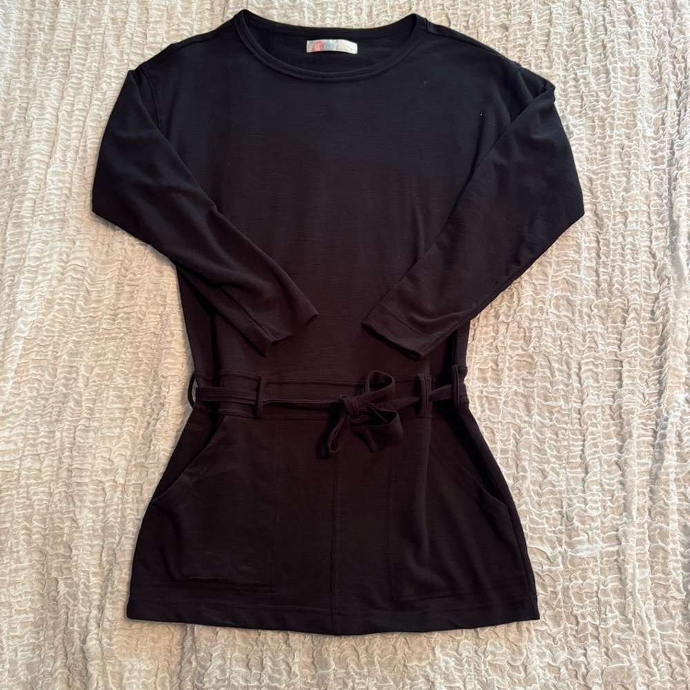 Free People Beach Black Mini Dress